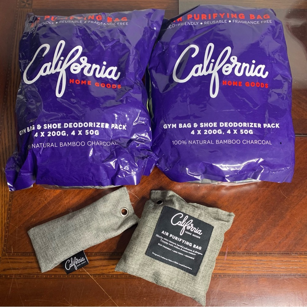 Set of 2 Bags of California Home Goods Gym Bag and Deodorizer Packs